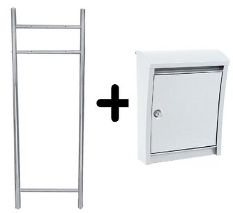 Brievenbus Sevilla wit + statief RVS  Brievenbus Sevilla wit + statief RVS