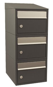 Brievenbussysteem 3 brievenbussen wandmontage antraciet Brievenbussysteem 3 brievenbussen wandmontage antraciet