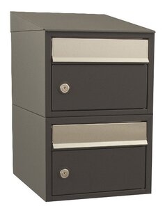 Brievenbussysteem 2 brievenbussen wandmontage antraciet Brievenbussysteem 2 brievenbussen wandmontage antraciet