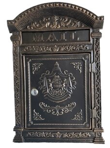 Brievenbus Brocant Antiek zwart old style Brievenbus Brocant Antiek zwart old style