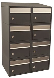 Brievenbussysteem 8 brievenbussen wandbevestiging antraciet Brievenbussysteem 8 brievenbussen wandbevestiging antraciet