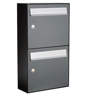 Brievenbussen set van 2 antraciet Brievenbussen set van 2 antraciet