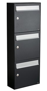 Brievenbussen set van 3 zwart Brievenbussen set van 3 zwart