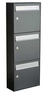 Brievenbussen set van 3 antraciet Brievenbussen set van 3 antraciet