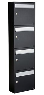 Brievenbussen set van 4 hoog zwart