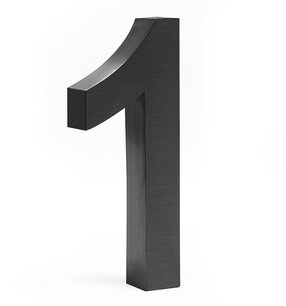 Huisnummer 3D antraciet - nummer 1