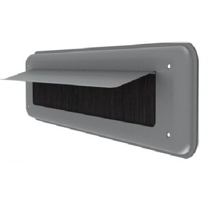 Aluminium brievenbusklep met tochtborstel Aluminium brievenbusklep met tochtborstel
