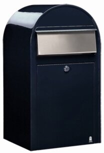 Brievenbus Bobi Grande zwartblauw RAL 5004 Brievenbus Bobi Grande zwartblauw RAL 5004