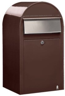Brievenbus Bobi Grande donkerbruin RAL 8017 Brievenbus Bobi Grande donkerbruin RAL 8017