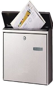 RVS brievenbus Antwerpen met naamplaatje RVS brievenbus Antwerpen met naamplaatje