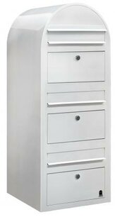 Brievenbus Bobi Trio wit RAL 9016 Brievenbus Bobi Trio wit RAL 9016