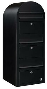 Brievenbus Bobi Trio structuurzwart RAL 9005 Brievenbus Bobi Trio structuurzwart RAL 9005