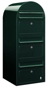 Brievenbus Bobi Trio zwartgroen RAL 6064 Brievenbus Bobi Trio zwartgroen RAL 6064