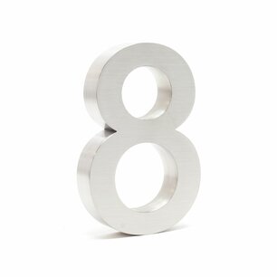 Huisnummer 3D RVS - nummer 8