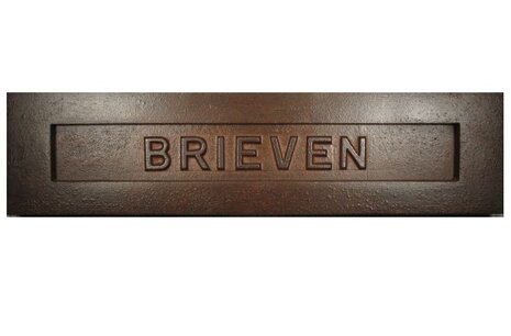 Brievenbusklep Briefplaat ijzer geroest Brievenbusklep Briefplaat ijzer geroest