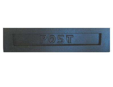 Brievenbusklep Briefplaat geveerd ijzer zwart "POST" Brievenbusklep Briefplaat geveerd ijzer zwart "POST"