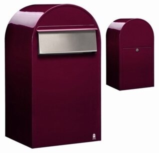 Brievenbus Bobi Grande B donkerrood RAL 3005 Brievenbus Bobi Grande B donkerrood RAL 3005