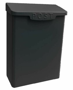MEGADEAL: Ptt brievenbus staal zwart (mat) MEGADEAL: Ptt brievenbus staal zwart (mat)
