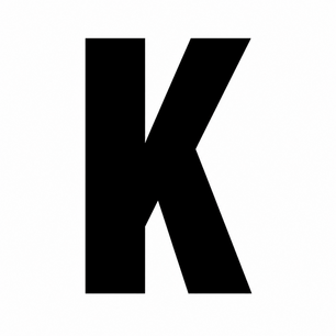 Plakletter zwart 4cm: K