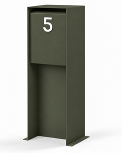 Design brievenbus Luxus olijfgroen mat (RAL 6003)