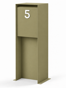 Design brievenbus Luxus grijs/beige mat (RAL 1019)