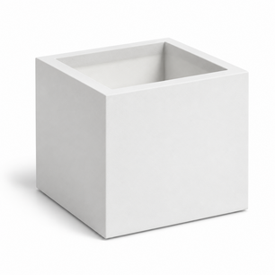 Plantenbak buiten vierkant 50x50x50cm Wit mat RAL9016