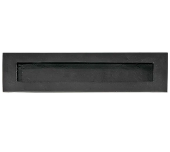 Zwarte brievenbusklep antiek smeedijzer (32,8x8,2cm)
