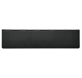 Mat zwarte tochtklep rechthoek RVS (32,9x8cm)