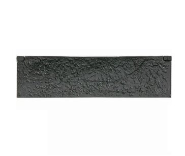 Mat zwarte tochtklep rechthoek antiek smeedijzer (28,8x8cm)