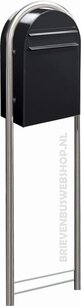 Brievenbus Bobi Classic B zwart + statief RVS Brievenbus Bobi Classic B zwart + statief RVS