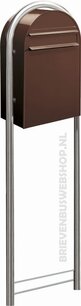 Brievenbus Bobi Classic B bruin + statief RVS Brievenbus Bobi Classic B bruin + statief RVS