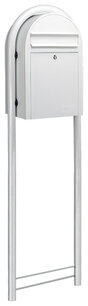 Brievenbus Bobi Classic S wit + statief wit Brievenbus Bobi Classic S wit + statief wit