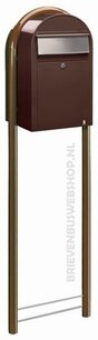 Brievenbus Bobi Grande bruin + statief bruin Brievenbus Bobi Grande bruin + statief bruin