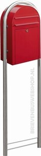 Brievenbus Bobi Classic rood + statief RVS Brievenbus Bobi Classic rood + statief RVS