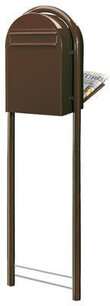 Brievenbus Bobi Classic B bruin + statief bruin Brievenbus Bobi Classic B bruin + statief bruin