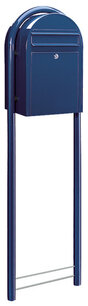 Brievenbus Bobi Classic blauw + statief blauw Brievenbus Bobi Classic blauw + statief blauw