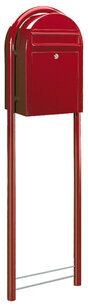 Brievenbus Bobi Classic rood + statief rood Brievenbus Bobi Classic rood + statief rood