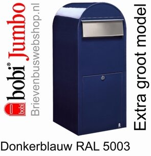 Brievenbus Bobi Jumbo donkerblauw RAL 5003 Brievenbus Bobi Jumbo donkerblauw RAL 5003