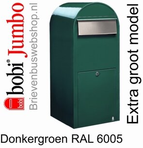 Brievenbus Bobi Jumbo donkergroen RAL 6005 Brievenbus Bobi Jumbo donkergroen RAL 6005