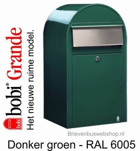 Brievenbus Bobi Grande donkergroen RAL 6005 Brievenbus Bobi Grande donkergroen RAL 6005