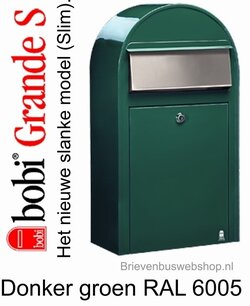 Brievenbus Bobi Grande S donkergroen RAL 6005 Brievenbus Bobi Grande S donkergroen RAL 6005