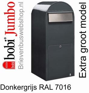Brievenbus Bobi Jumbo donkergrijs RAL7016 Brievenbus Bobi Jumbo donkergrijs RAL7016