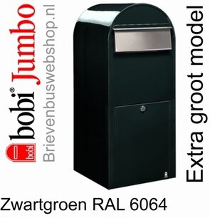 Brievenbus Bobi Jumbo zwartgroen RAL 6064 Brievenbus Bobi Jumbo zwartgroen RAL 6064