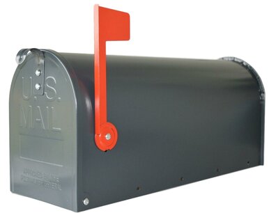 Amerikaanse brievenbus staal antraciet grijs Amerikaanse brievenbus staal antraciet grijs