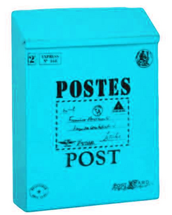 Brievenbus Postkaart licht blauw (B-keus) Brievenbus Postkaart licht blauw (B-keus)