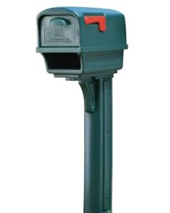 US Mailbox met paal groen kunststof (Levering 1 week)