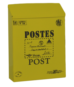 brievenbus post kaart geel