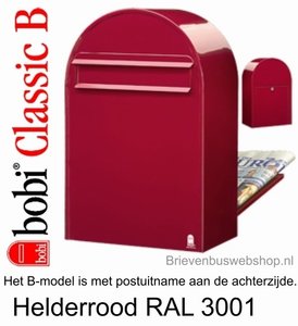Brievenbus Bobi Classic B helderrood RAL 3001