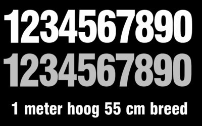 Immigratie Alternatief voorstel Betreffende Huisnummer Stickers Wit of gezandstraald 100 cm - Brievenbus Webshop