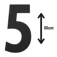 Groot-huisnummer:-5-(50cm)-zwart-mat